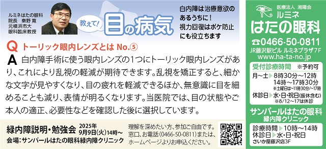 ルミネはたの眼科勉強会